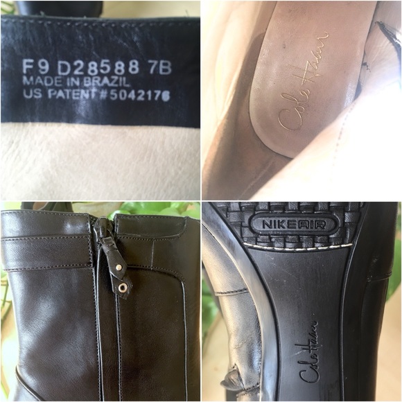 COLE HAAN Leather Point Toe Ankle Boot Black 7 - Picture 8 of 8